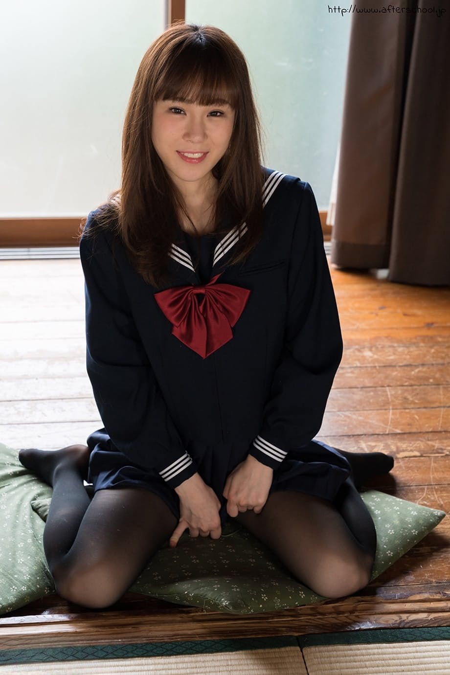 Yuzu slowly teases her naked curves while peeling off that schoolgirl uniform - 3