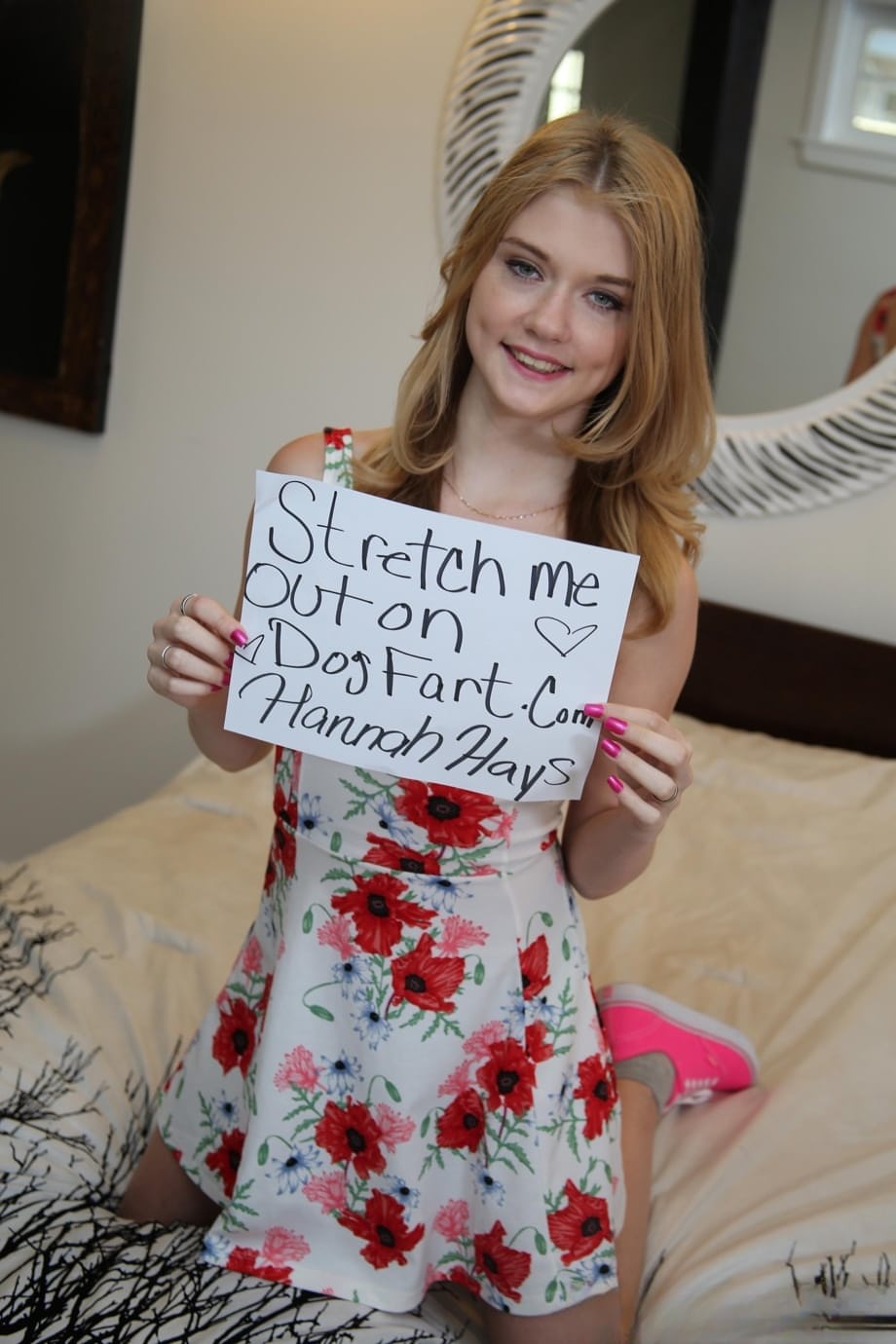 Hannah Hays flat chested beauty in cotton panties worships a massive black cock - 1