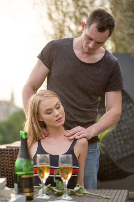 Nancy Ace teases with wine then worships a huge cock - 3
