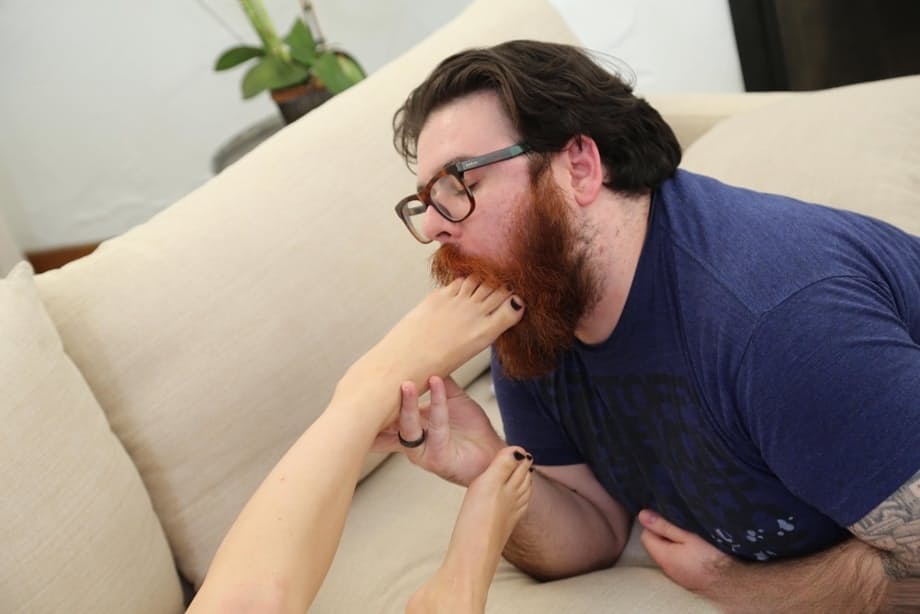 Jax's wife wiggles cum-slick toes into a sissy cuck's eager mouth - 15