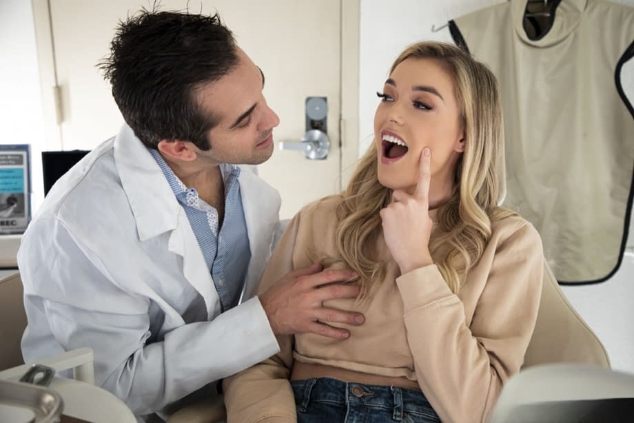 Anny Aurora gets deeply drilled by her hunky dentist while her petite blonde legs spread wide - 6