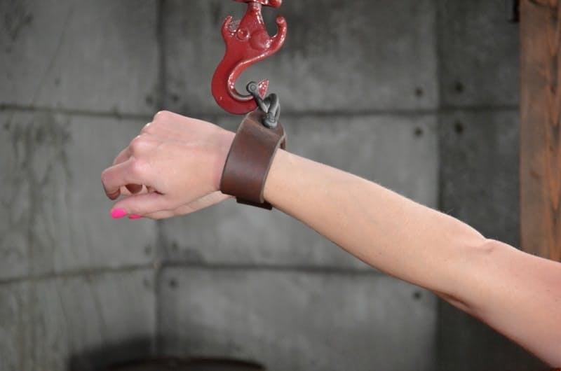Veruca James brutal deepthroat punishment in shadowy dungeon dungeon - 3