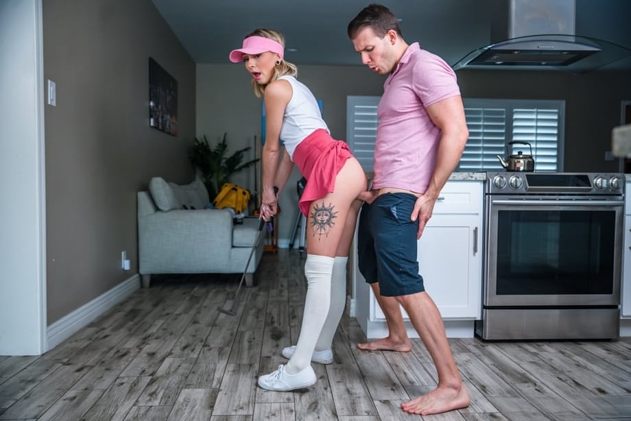 Chloe Temple gets ravaged as skinny blonde teen fucked passionately in white OTK socks - 10