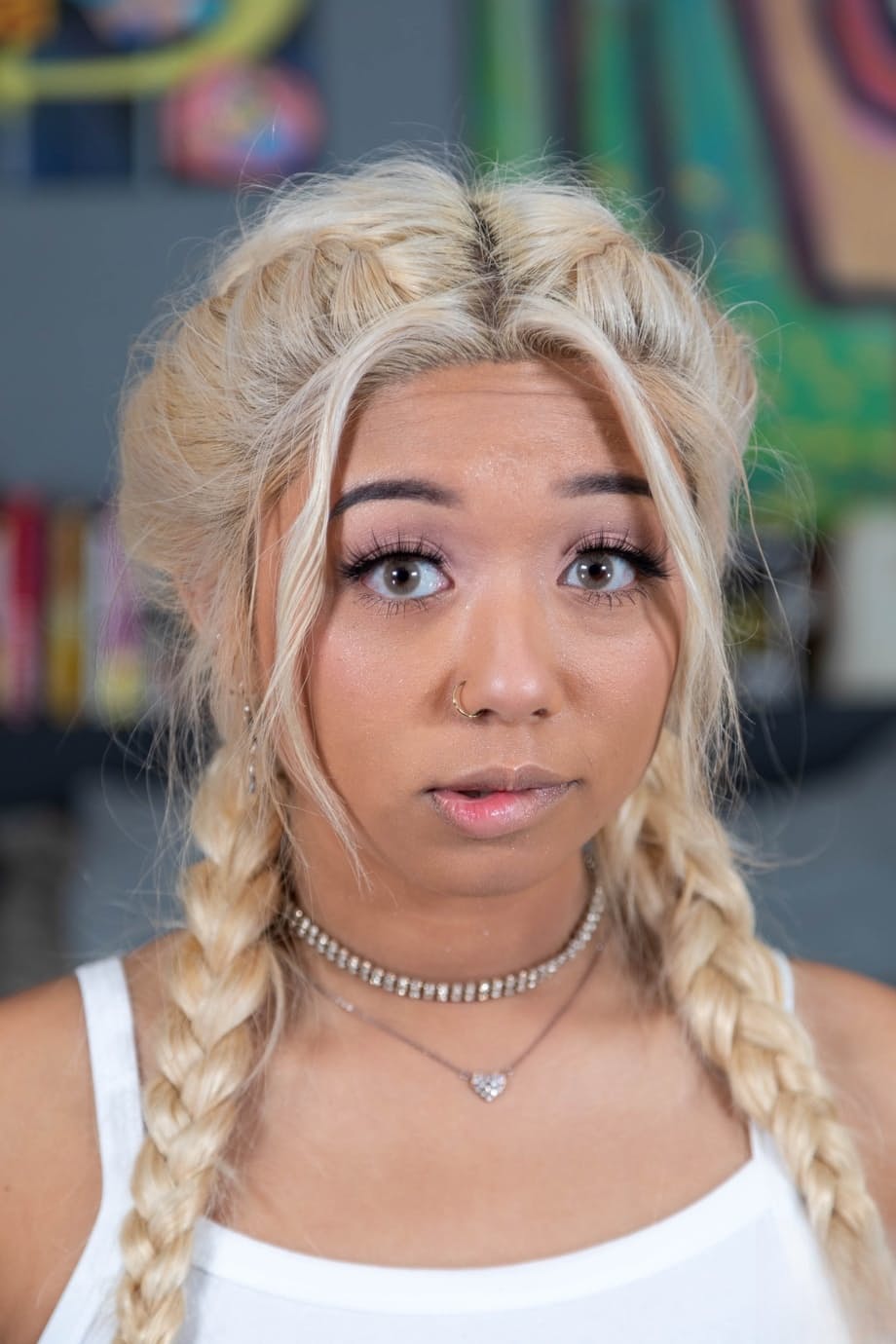 Gia DiBella braids blonde locks while getting face-fucked in POV ecstasy - 2