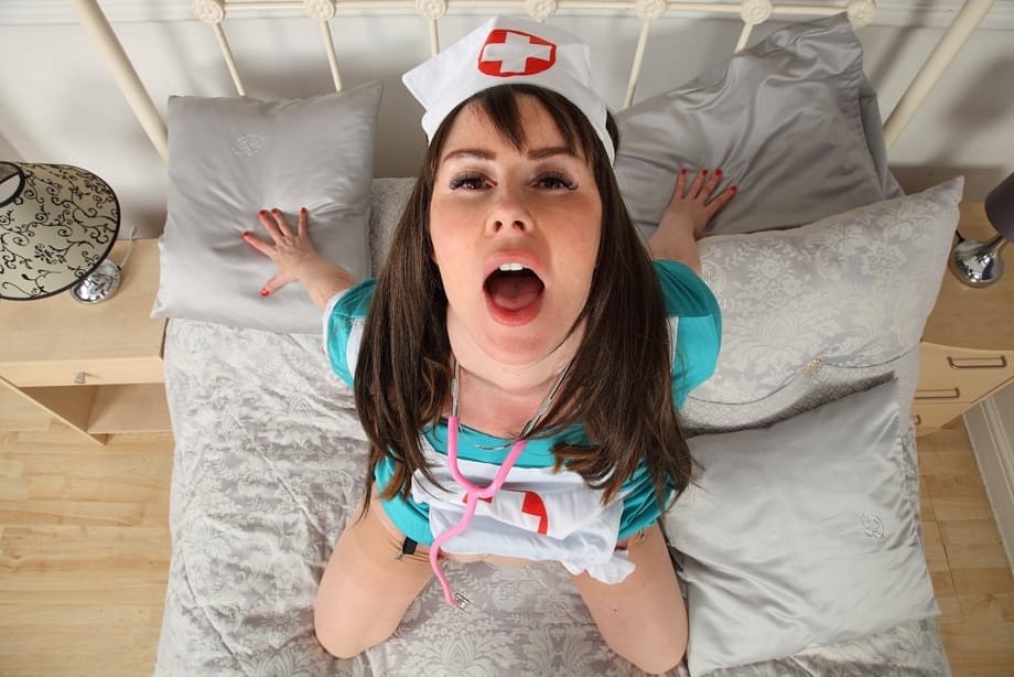 Sexy brunette Heidi sheds her tight uniform flaunting huge tits and phat ass - 12