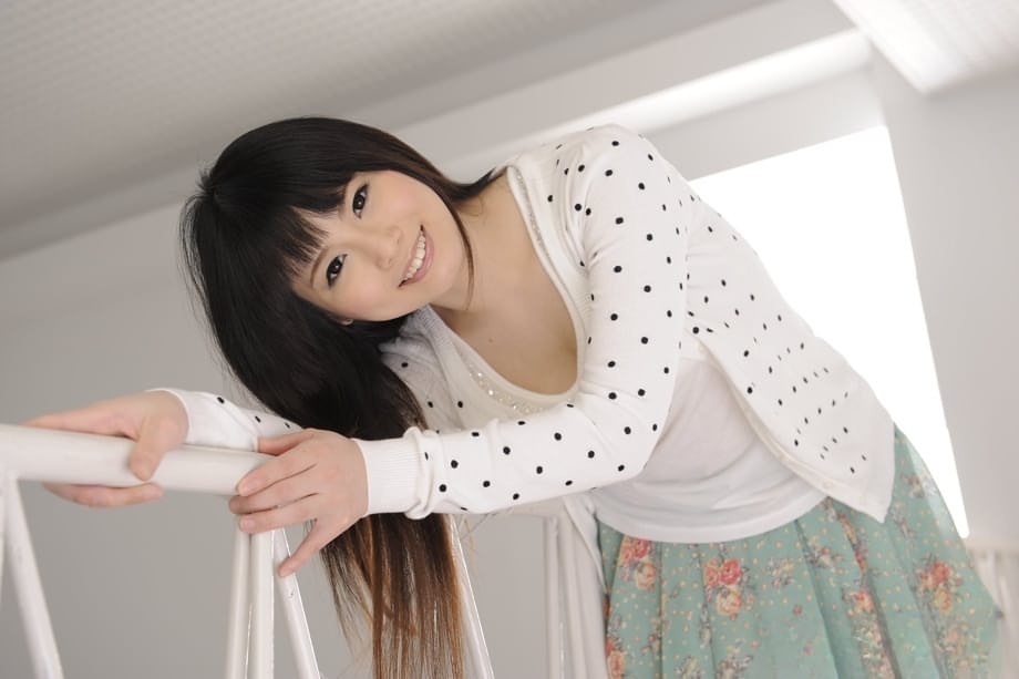 Japanese beauty Miyu Shiina topless, naked breasts teasing white tiny panties - 1