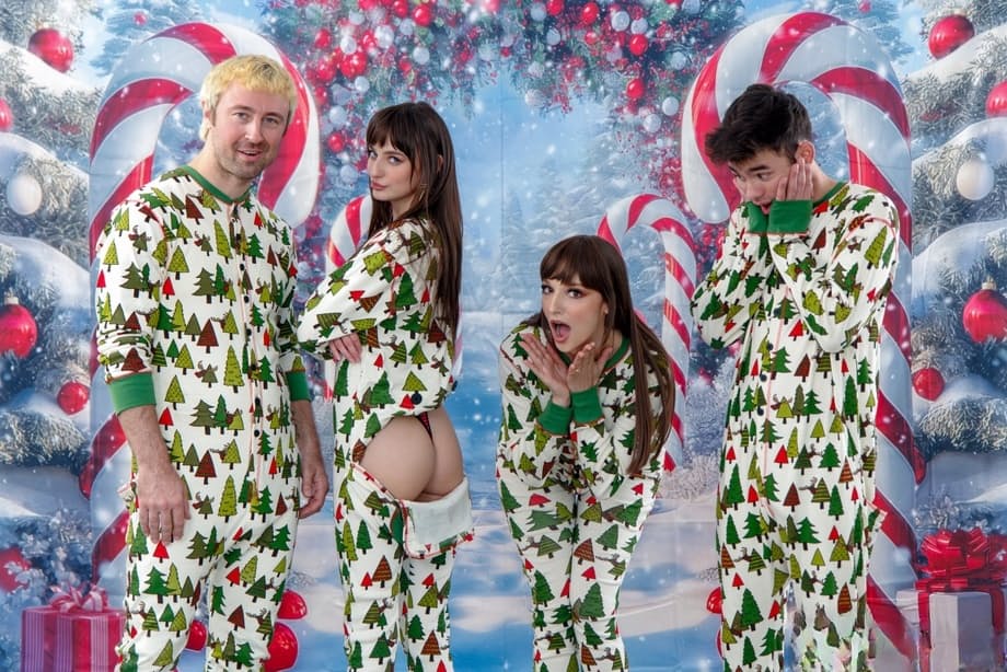 Lexi Luna shares wild Christmas partner swap with busty MILFs in explicit foursome - 6