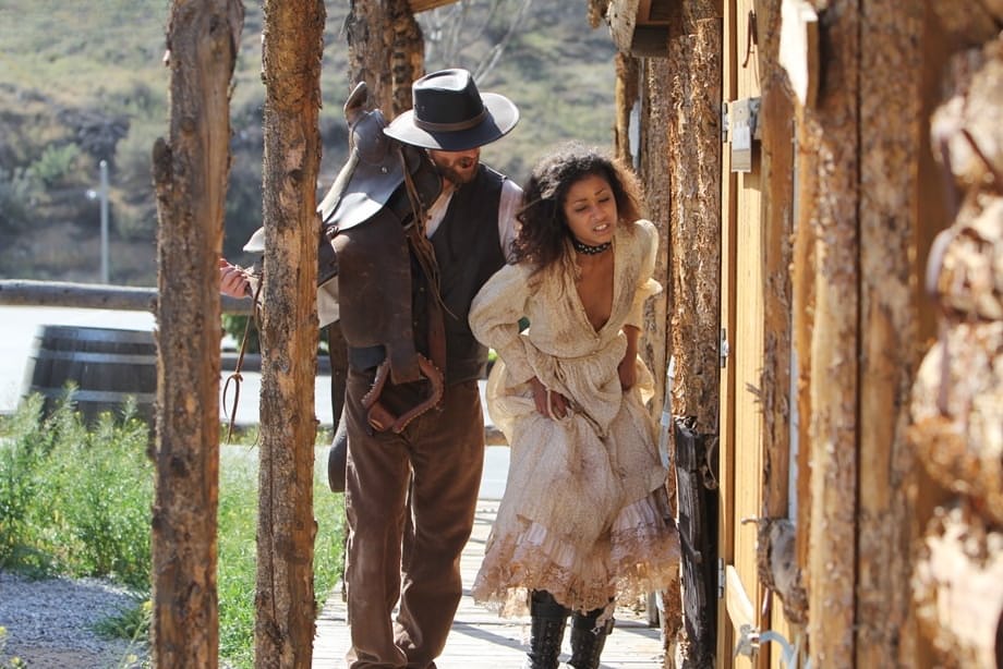 Cowboy relentlessly pounds ebony slave girl bound helpless - 6
