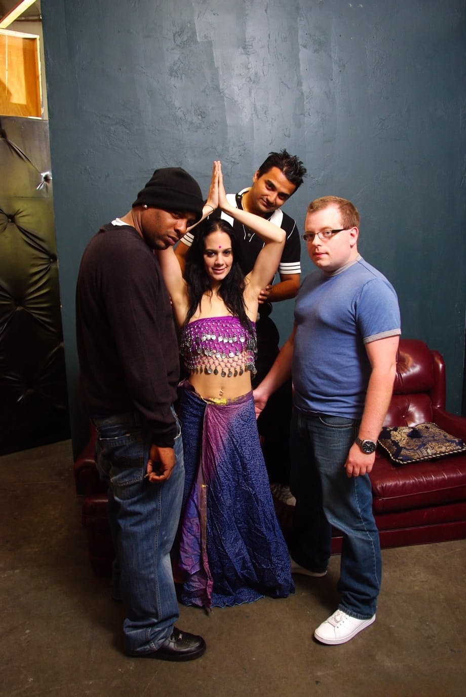 Indian MILF Vanita Sakala taking interracial gangbang and cumshots