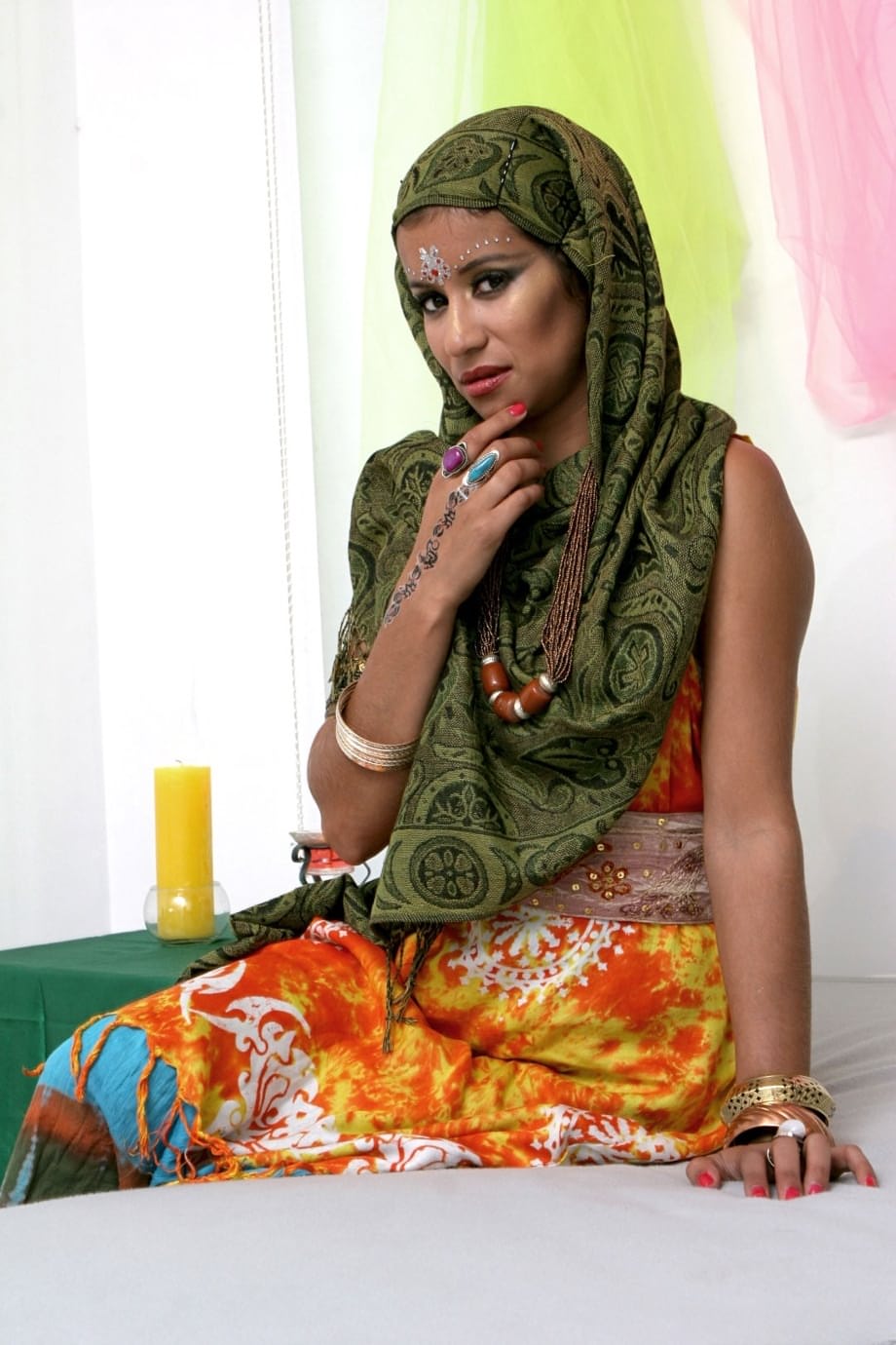 Ana Touched revealing her curves in teasingly erotic long-dress glamour - 5