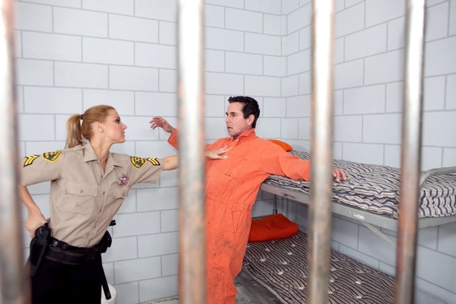 Peter North in police action with Cindy Hope behind bars - 8