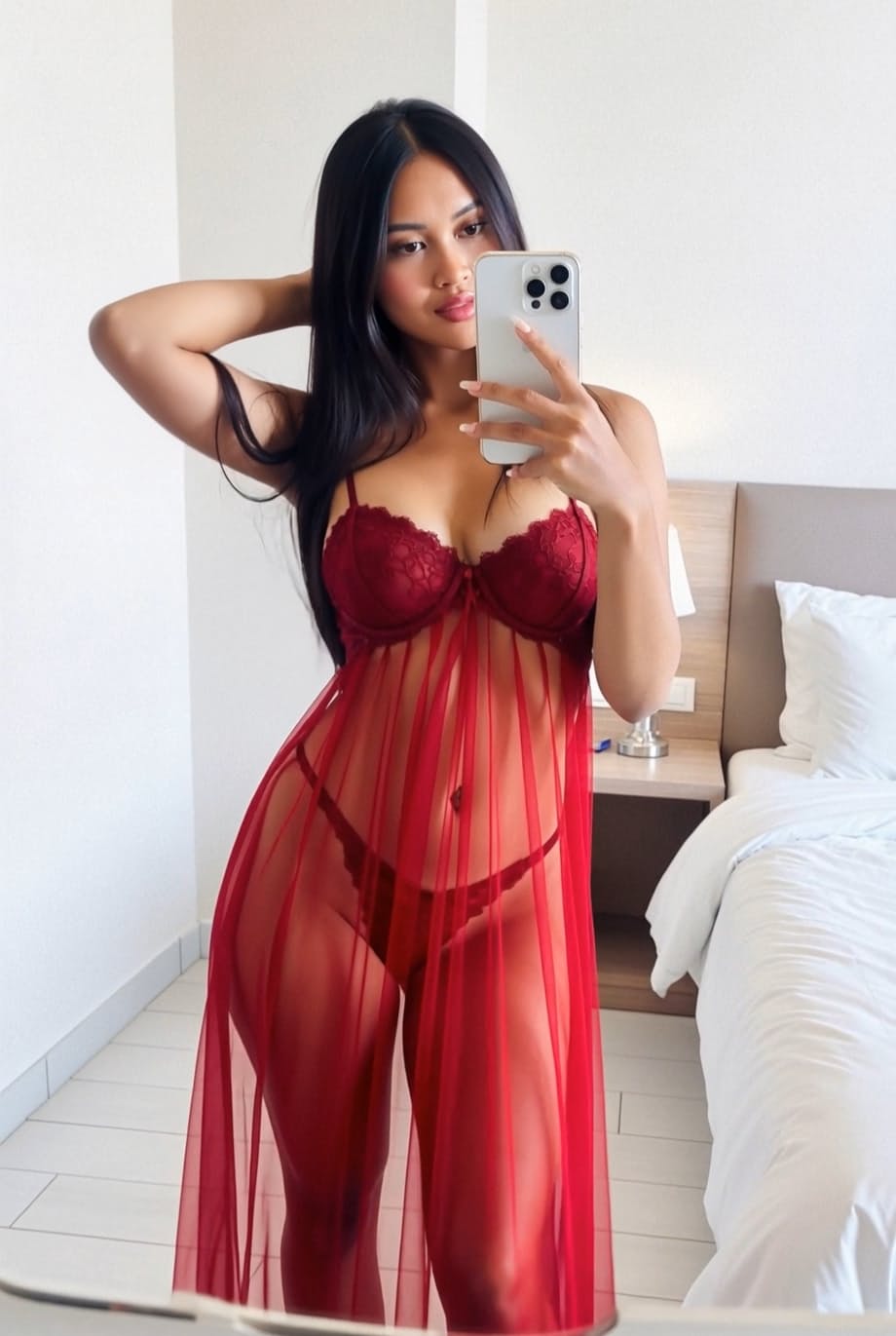Sultry Asian pornstar Mira teases in sheer lingerie, stripping down to expose every inch of her tempting petite frame - 15