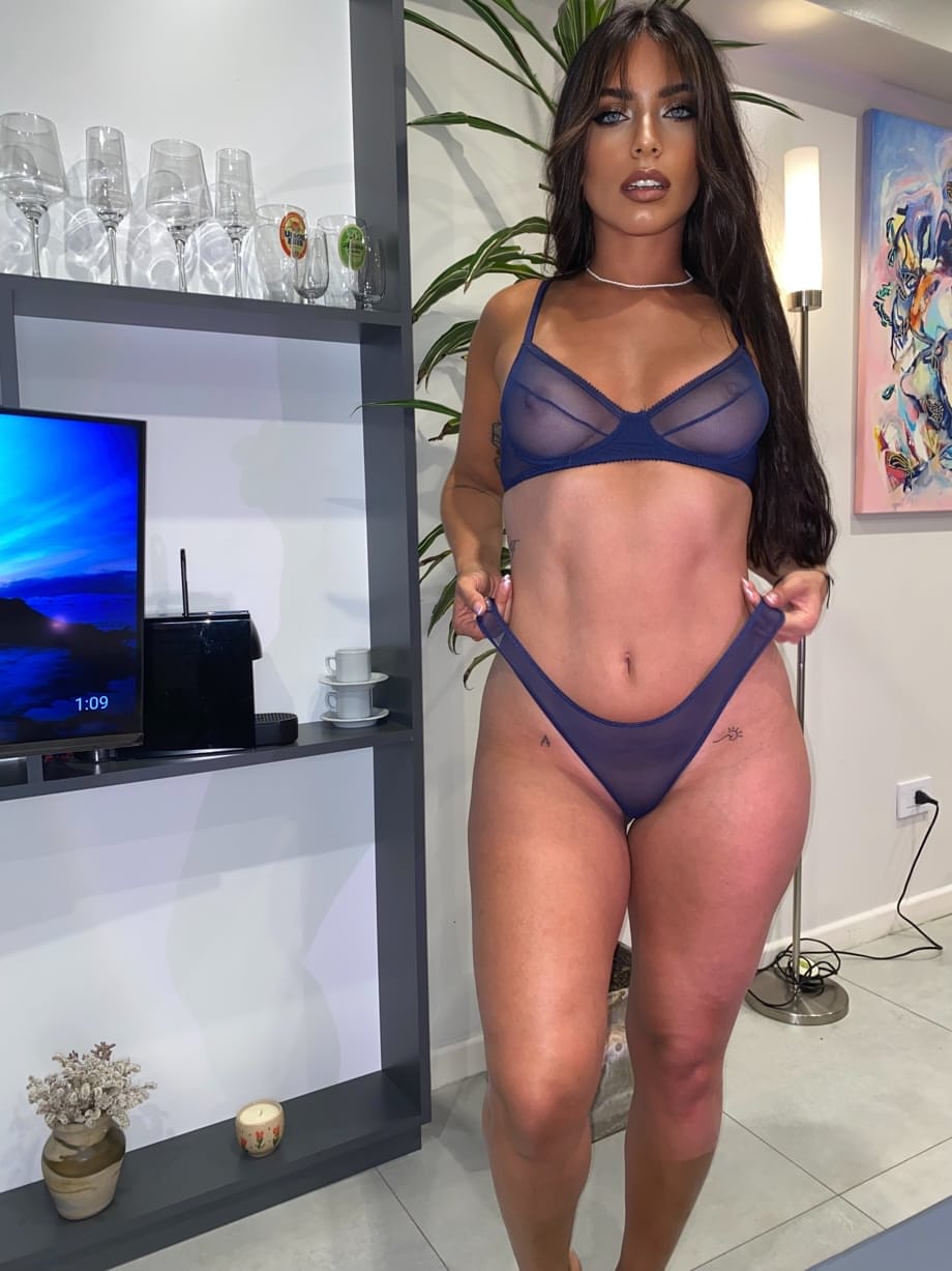 Ximena Delgado strips down while modeling her sexiest bra and thong - 2