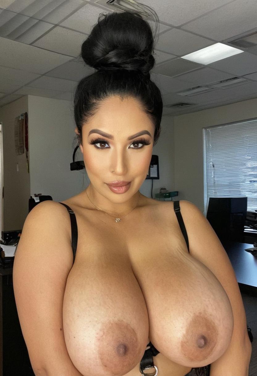 Pinky cabalga sobre una verga masiva con su culo en pompa y sus tetas enormes balanceándose - 3