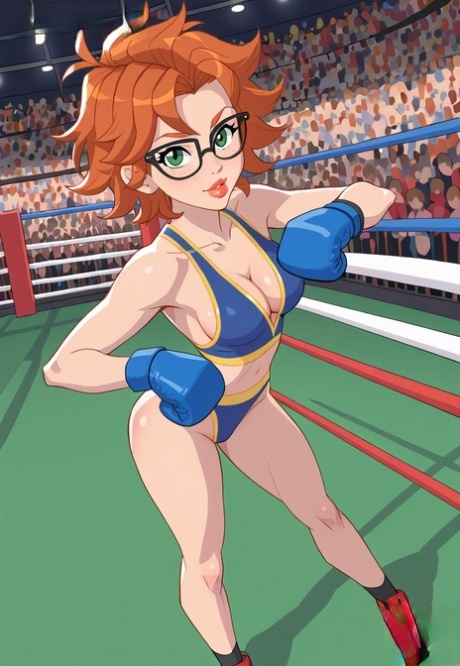 Sherlyn Chopra boxing nude while showing off her redhead curves in the ring - 5