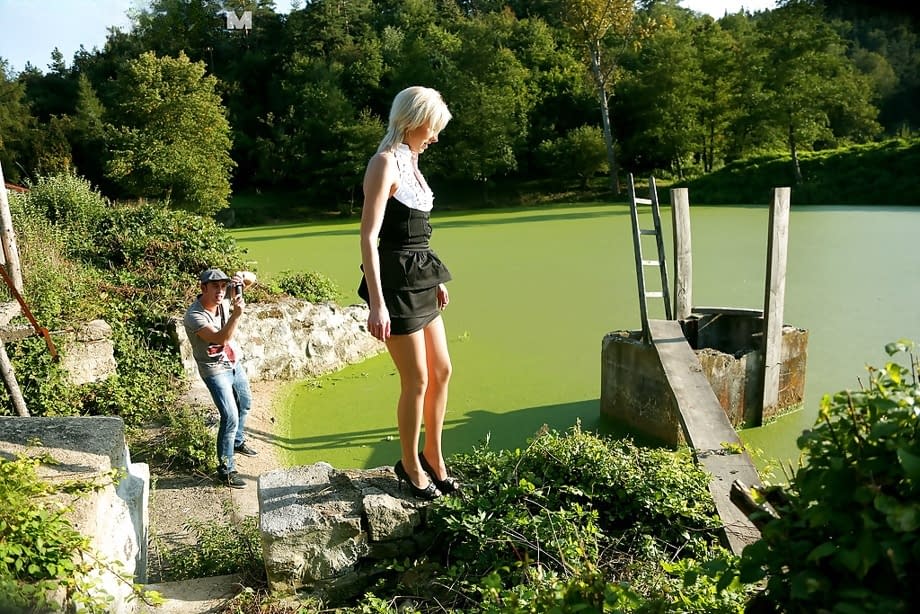 Mercedes Galatea Enjoys Clothed Outdoor Piss Soaking Delight - 2