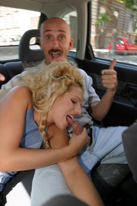 Jacqueline Stones' seductive car blowjob: blonde Euro bombshell sucks throbbing cock hard - 6