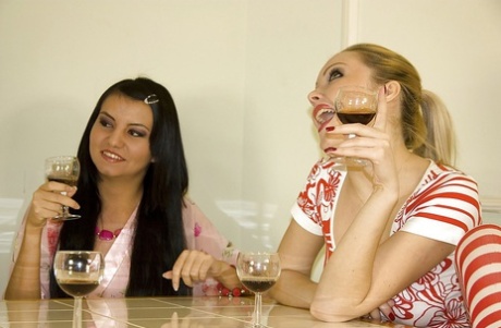 Maryna and friends explore toys until explosive orgasms leave them dripping - 1