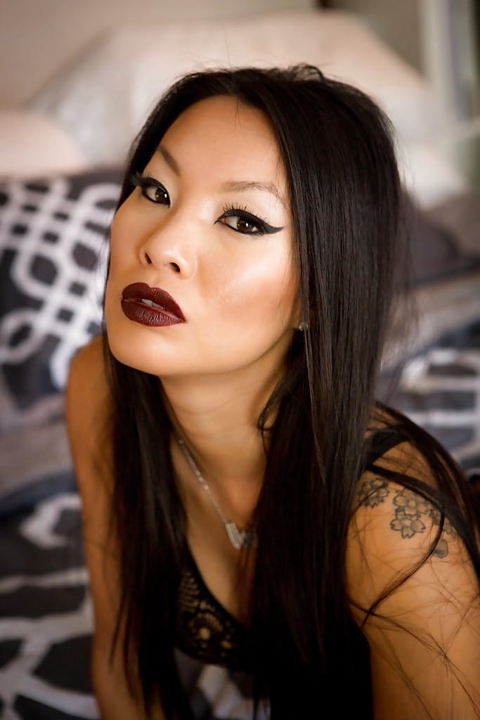 Asa Akira teases in sheer black lingerie and a sultry carnival mask - 3