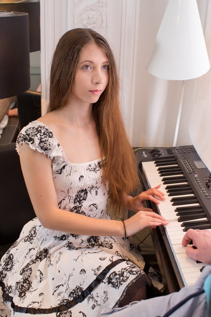 Long-haired European teen with tiny tits experiences rough anal fucking