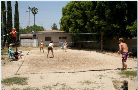 Roxanne's steamy beach volleyball fantasy ends with wild anal pounding - 1