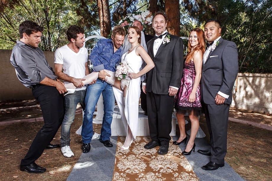 Alison Moore submits eagerly to brutal foursome gangbang as filthy bride in heat - 1