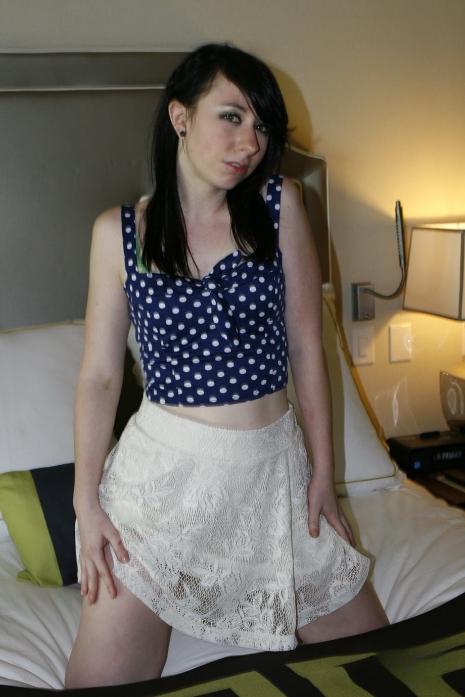 Sultry Dakota Charms strips bare to expose her petite A-cup tits - 2