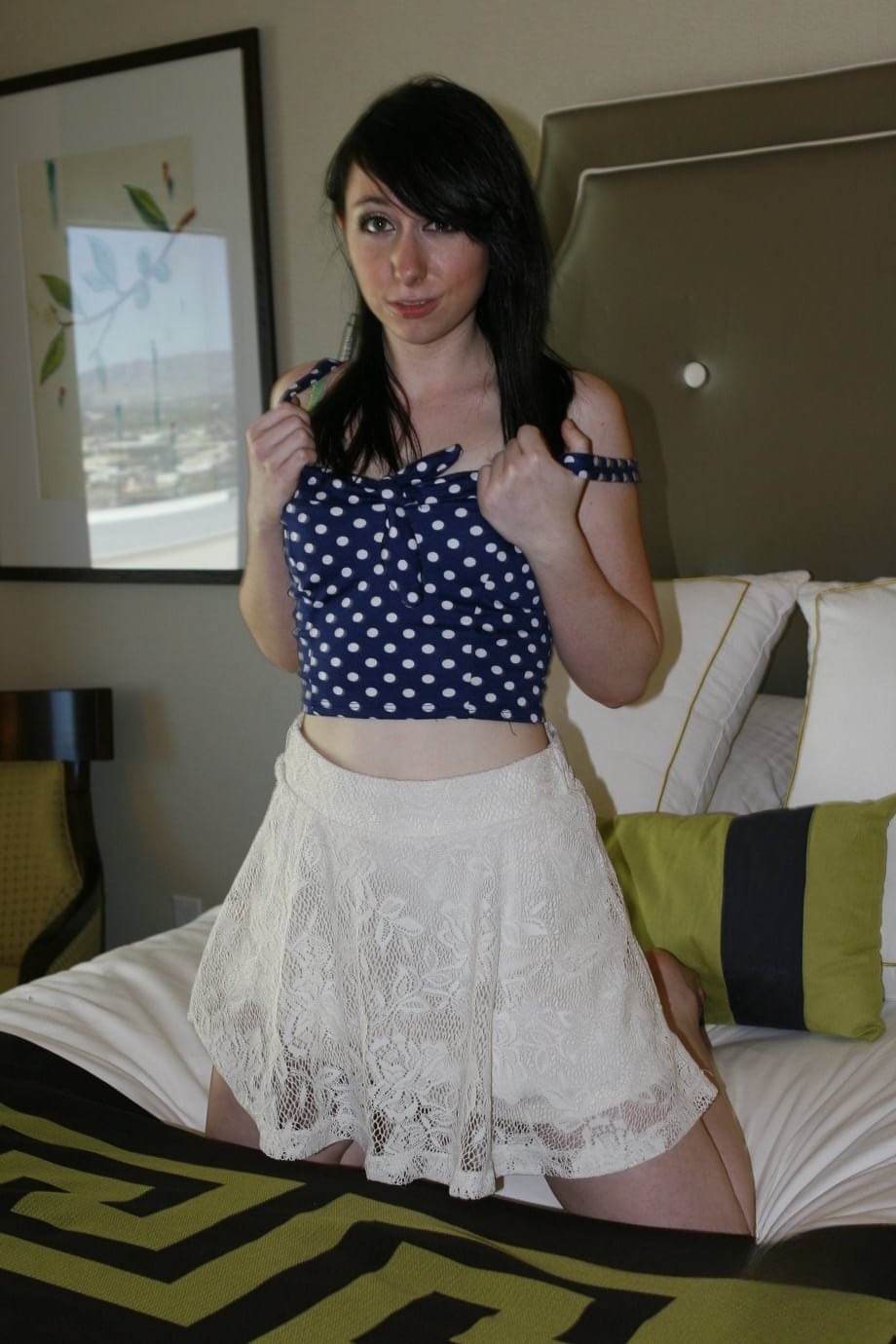 Sultry Dakota Charms strips bare to expose her petite A-cup tits - 3