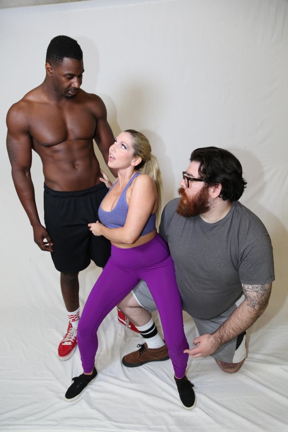 BBC fucks Christie Stevens deep in gym while cuckold watches - 2