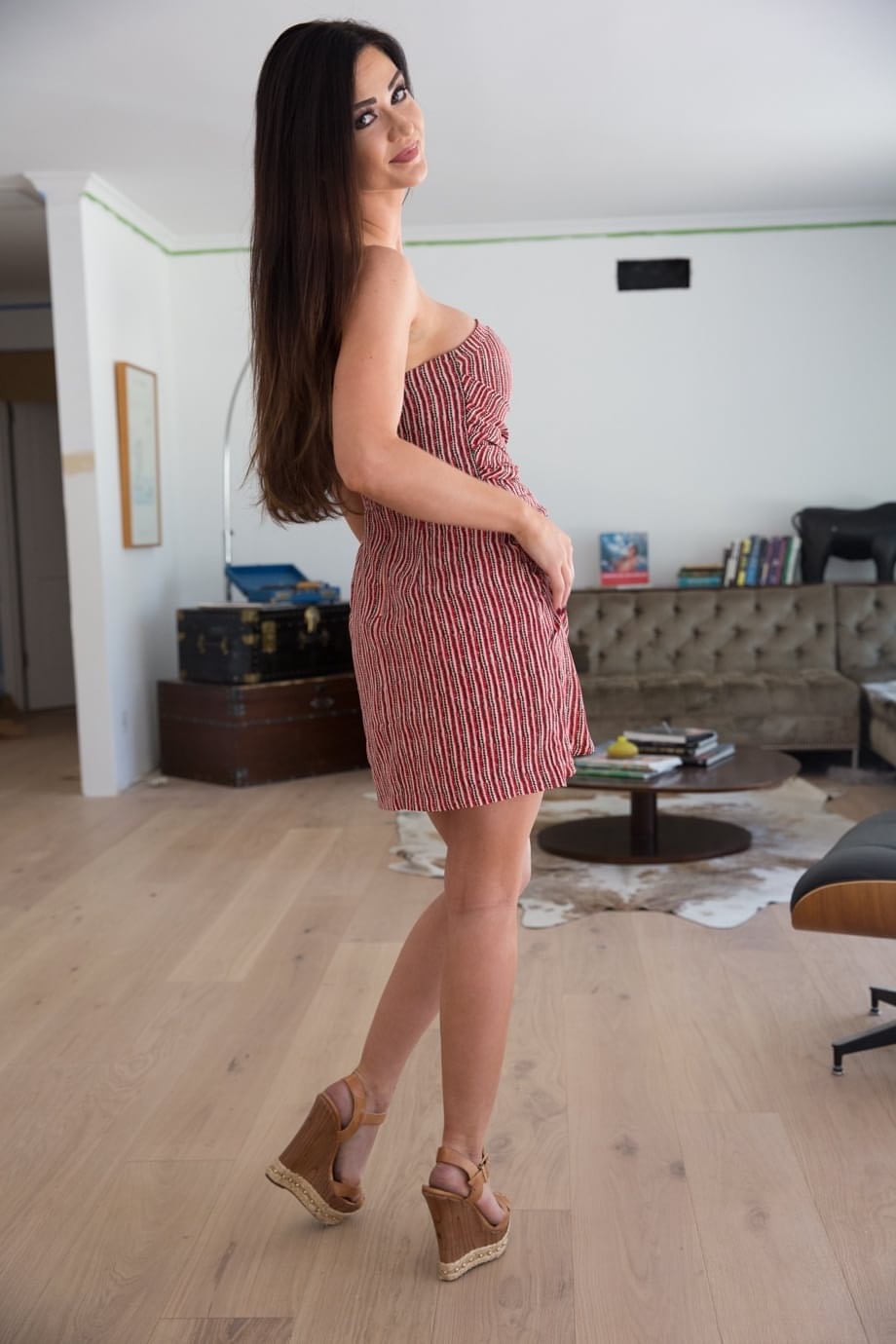 Kendall Karson peels panties low to tease her massive fake breasts - 2
