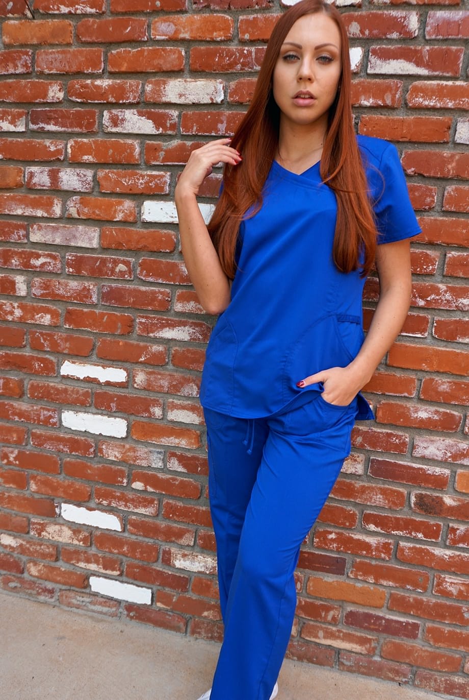 Ornella Morgan strips nurse uniform to reveal redhead's hot lingerie tease - 5
