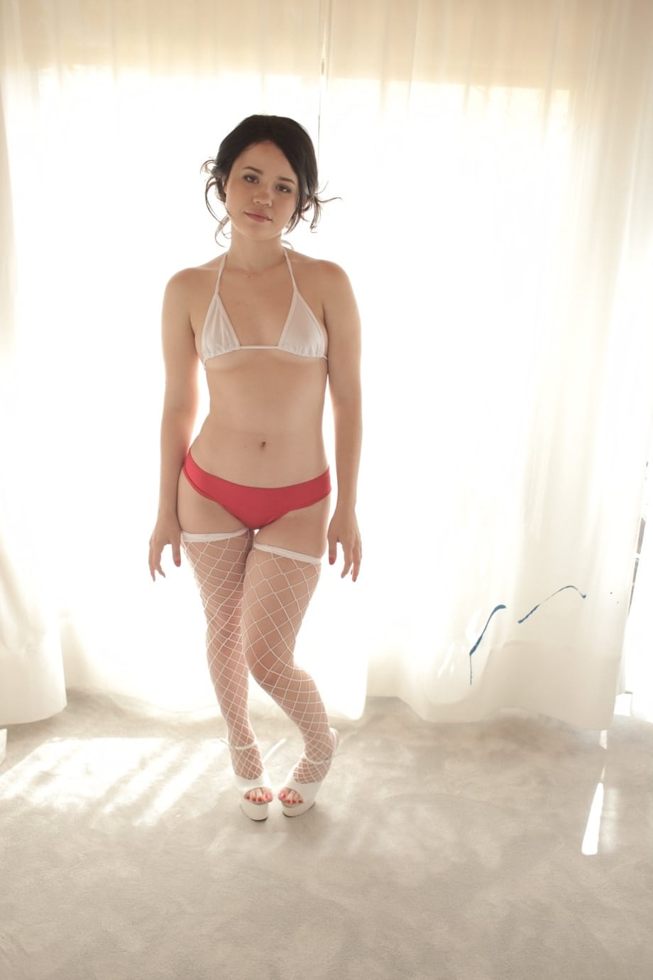 Yhivi's petite tits and smooth slit on full display - 2