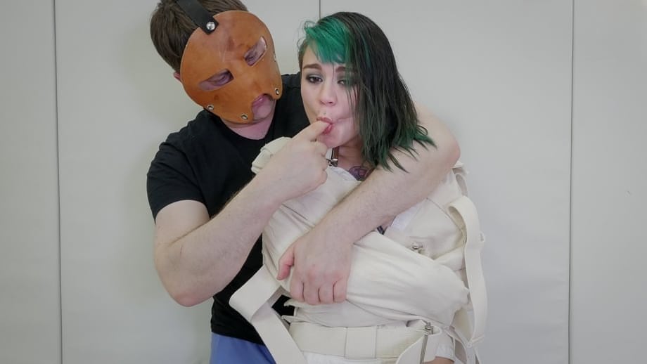 Amelia Dire spreads wide for rough suspension pounding in an unforgiving straitjacket - 7