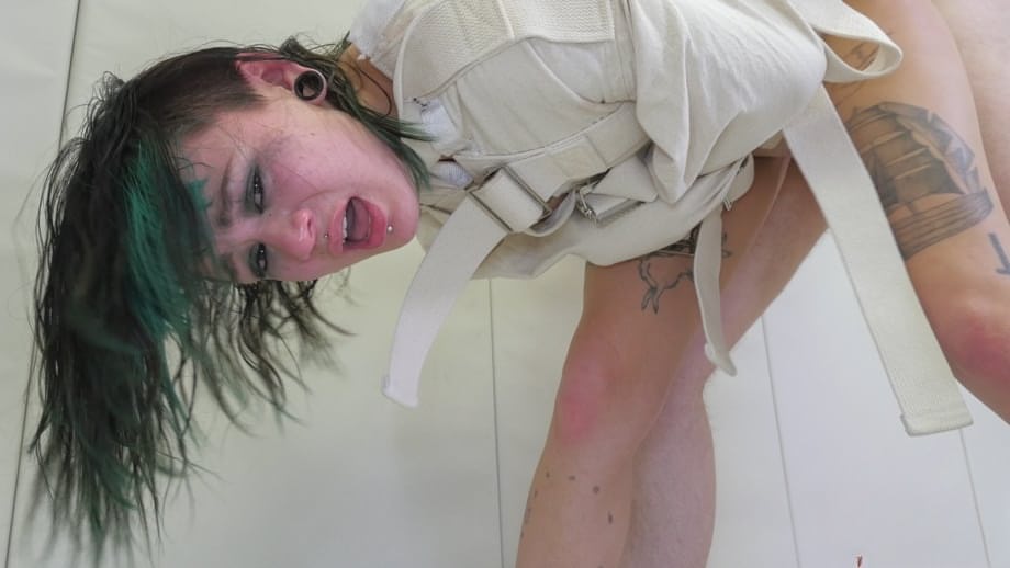 Amelia Dire spreads wide for rough suspension pounding in an unforgiving straitjacket - 11