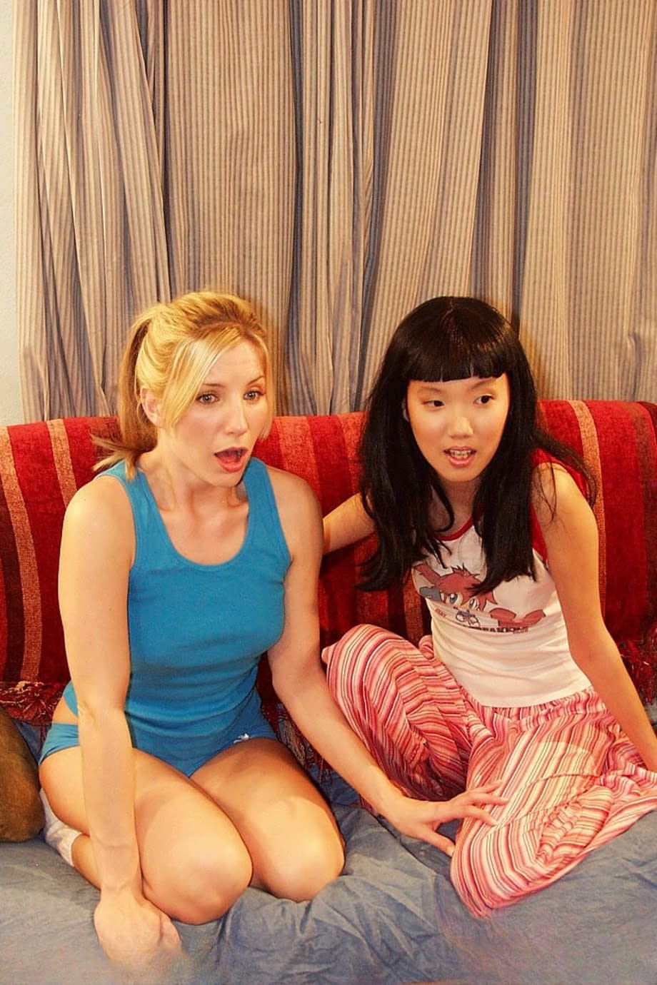 Lystra Faith and BFF Ashley devour each other in lesbian heat after the scary flick - 2