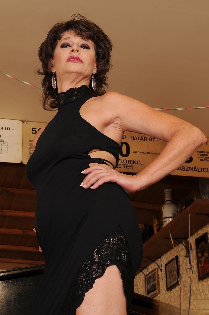 Dirty old granny Judyt blows a young man's dick and gets nailed