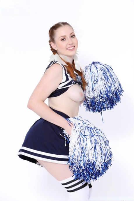 KayBee tattooed cheerleader pounded hard by BBC gangbang - 2