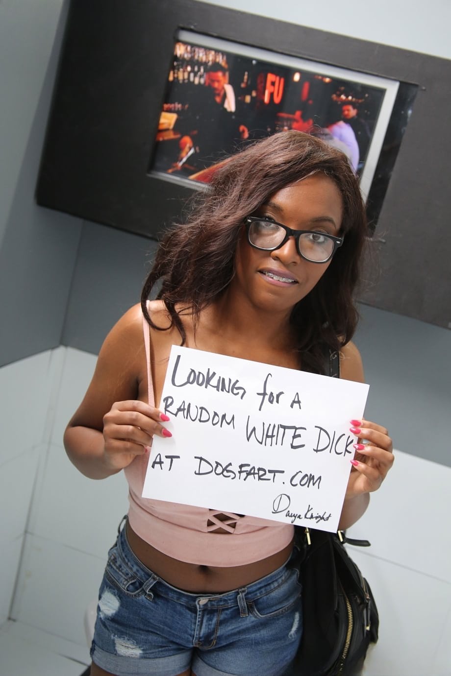 Daya Knight's filthy gloryhole session with a massive white cock - 3