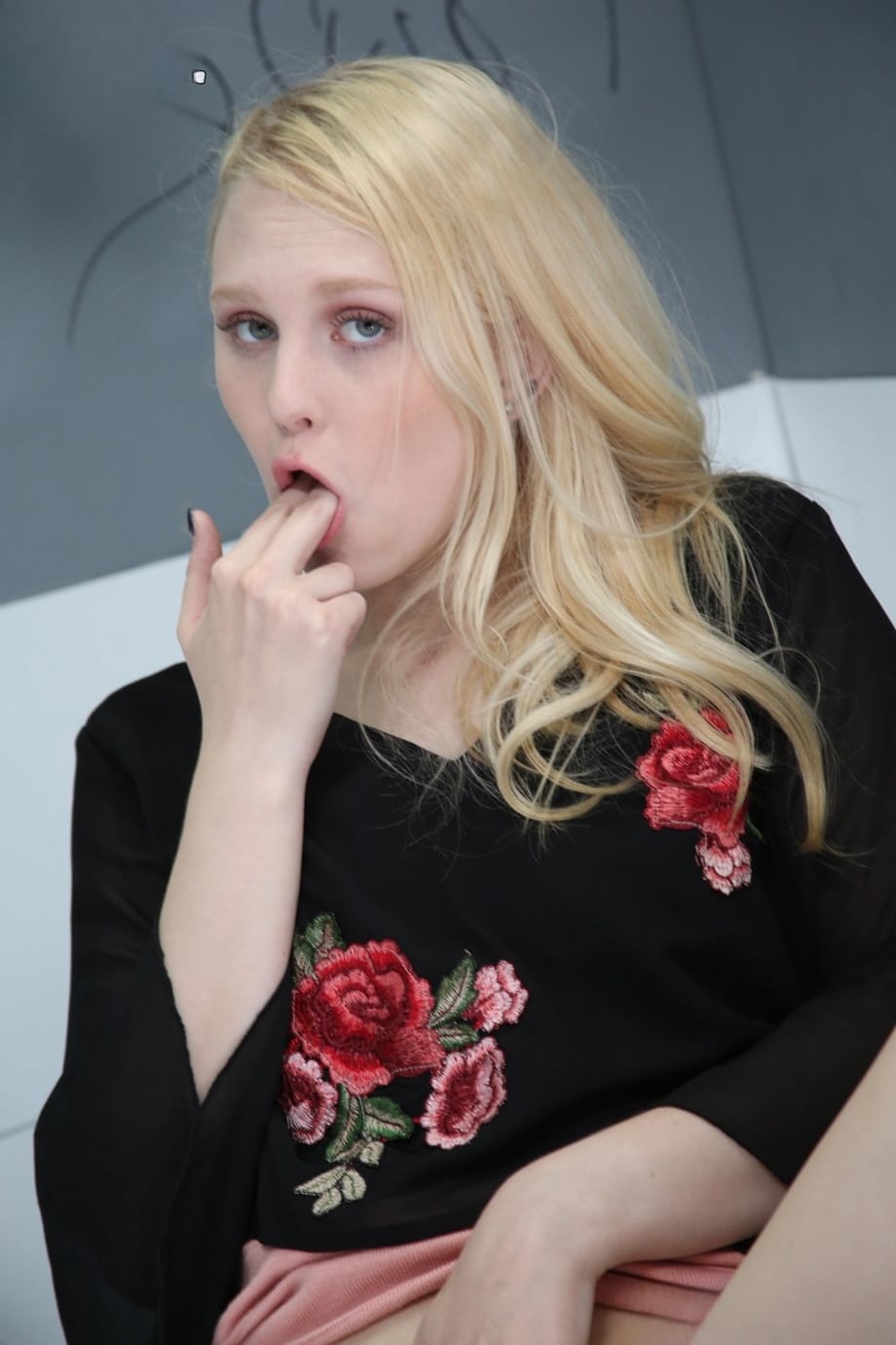 Lily Rader Blonde Bombshell Drains Huge BBC Gloryhole Cum Swallow - 9