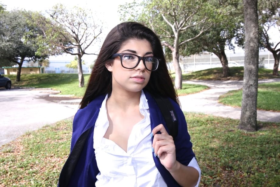 Slutty schoolgirl Ava Taylor takes a pounding from her teacher - 1