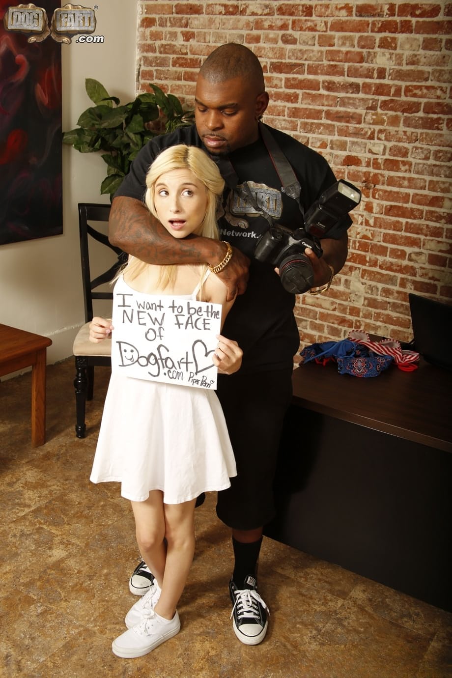 Rico Strong's massive BBC dominates petite blonde Piper Perri in raw interracial POV - 1