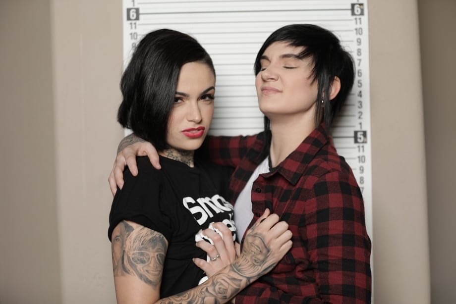 Anna de Ville Tongue-Kissing Two Lesbian Delinquents Behind Prison Bars - 7