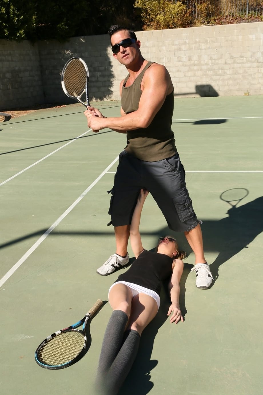 Avril Hall's petite blonde body slammed by her aroused coach - 3