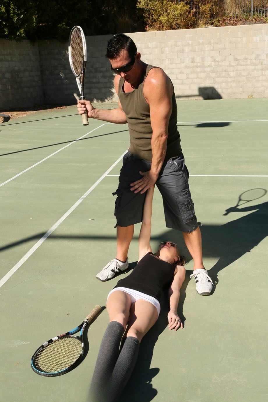 Avril Hall's petite blonde body slammed by her aroused coach - 4