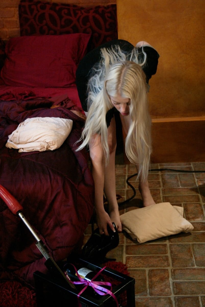 Blonde goddess Charlotte Stokely squirms wildly as the Sybian machine pounds intense orgasmic bliss from her dripping pussy - 18