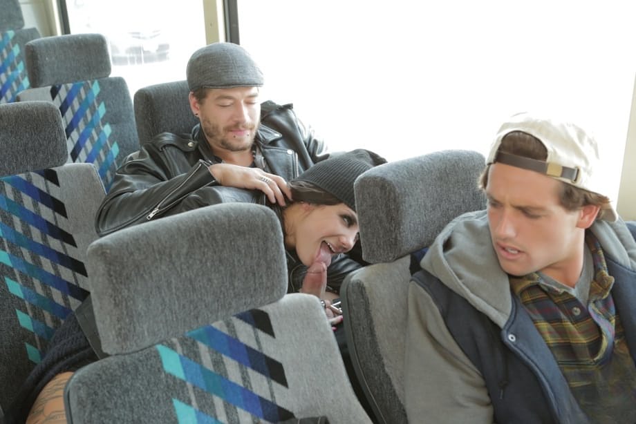 Filthy inked Bonnie Rotten takes a hardcore pounding from a ravenous stranger on the fuck bus - 11