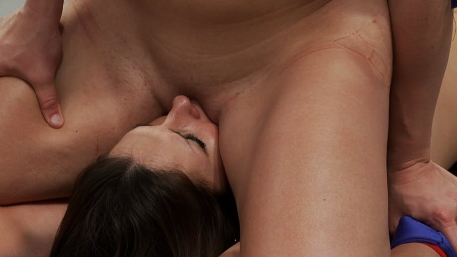 Krystal Main dominates Vendetta with intense strapon action in steamy lesbian wrestling - 19