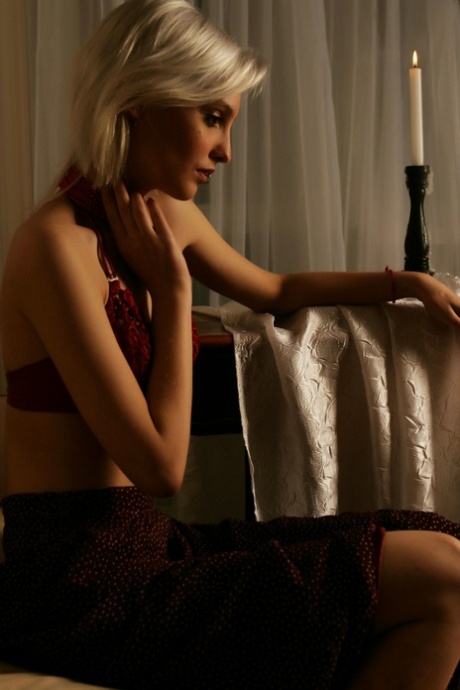Flame W pours steamy candle wax across her perfect small tits - 4