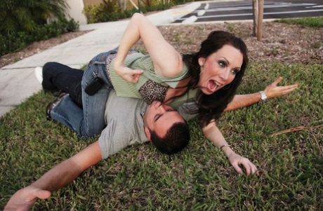 Rayveness the brunette cougar seduces and fucks young cock senseless - 2