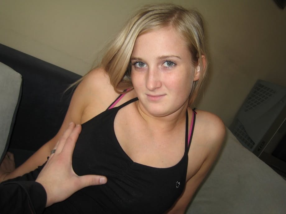 Inga in steamy couch sex after sizzling blowjob from the seductive blonde GF - 1